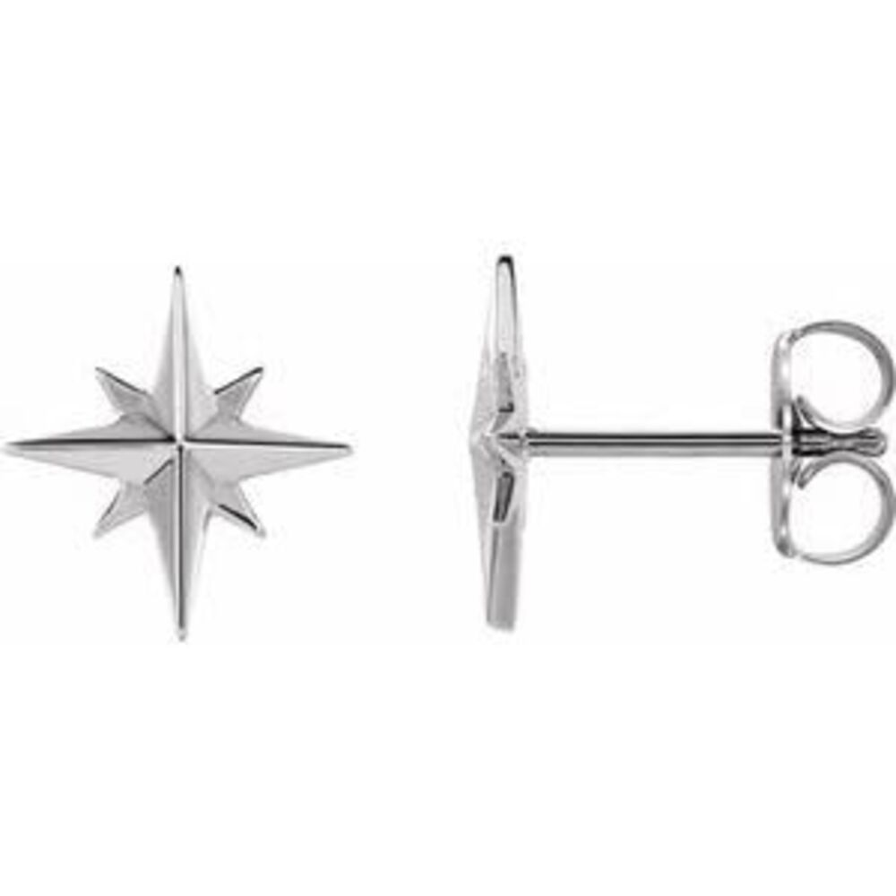 Kazi Luxury Sterling Silver Star Earrings View 4